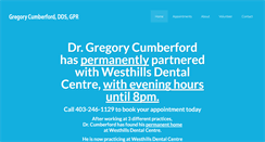 Desktop Screenshot of drgregcumberford.com